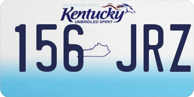 KY license plate 156JRZ
