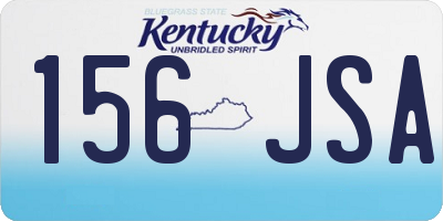 KY license plate 156JSA
