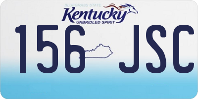 KY license plate 156JSC