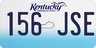 KY license plate 156JSE