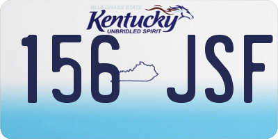 KY license plate 156JSF