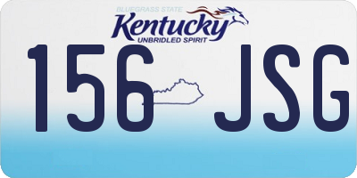 KY license plate 156JSG