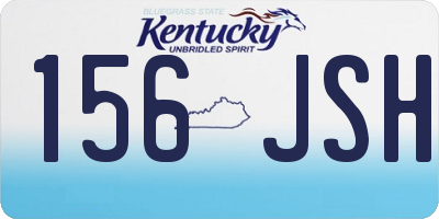 KY license plate 156JSH