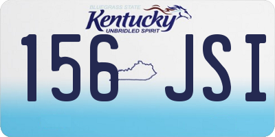 KY license plate 156JSI