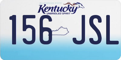 KY license plate 156JSL