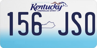 KY license plate 156JSO