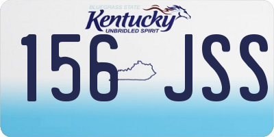 KY license plate 156JSS
