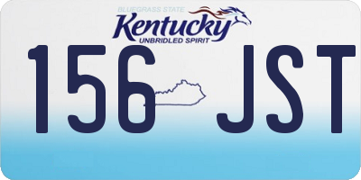 KY license plate 156JST