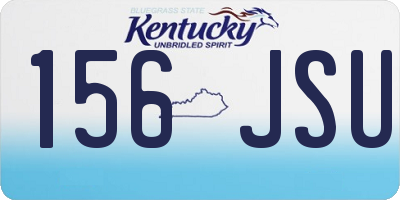 KY license plate 156JSU