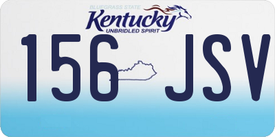 KY license plate 156JSV