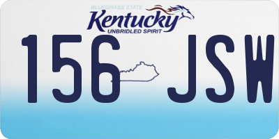 KY license plate 156JSW