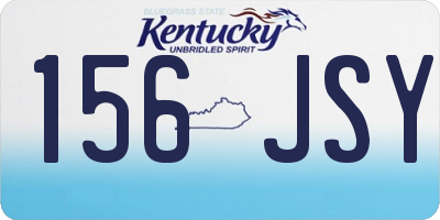 KY license plate 156JSY