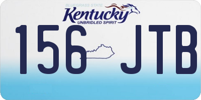 KY license plate 156JTB