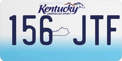 KY license plate 156JTF