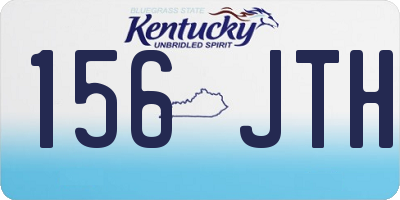 KY license plate 156JTH