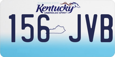 KY license plate 156JVB