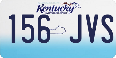 KY license plate 156JVS
