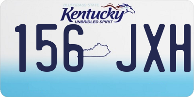 KY license plate 156JXH