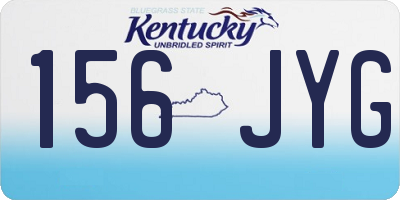 KY license plate 156JYG