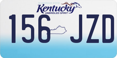 KY license plate 156JZD