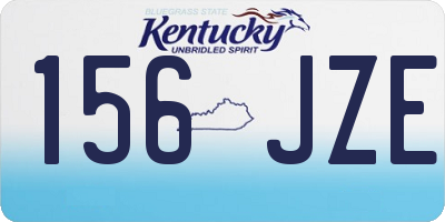 KY license plate 156JZE