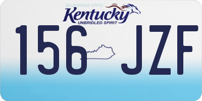 KY license plate 156JZF