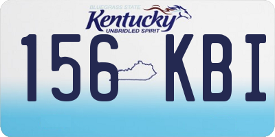KY license plate 156KBI