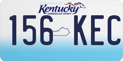 KY license plate 156KEC