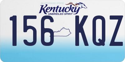 KY license plate 156KQZ