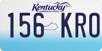 KY license plate 156KRO