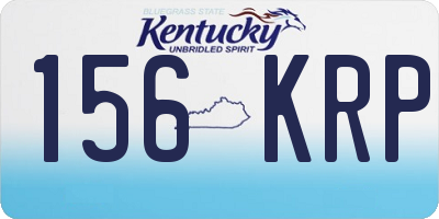 KY license plate 156KRP