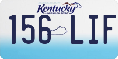 KY license plate 156LIF