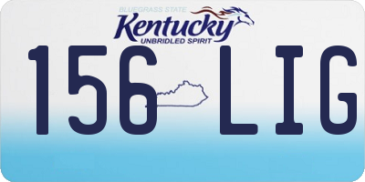 KY license plate 156LIG
