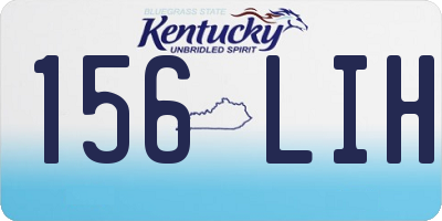 KY license plate 156LIH