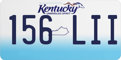 KY license plate 156LII