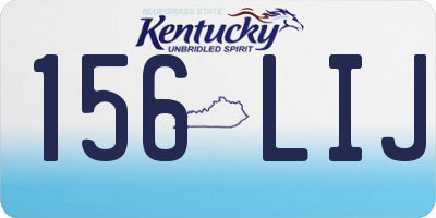 KY license plate 156LIJ