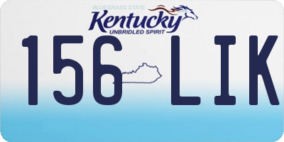 KY license plate 156LIK