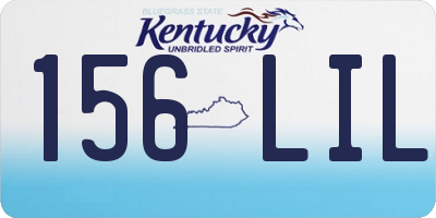 KY license plate 156LIL