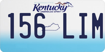 KY license plate 156LIM