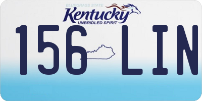 KY license plate 156LIN