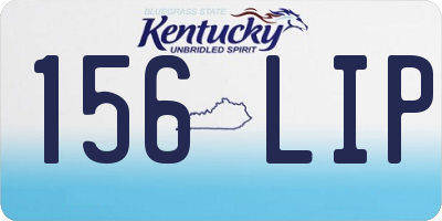 KY license plate 156LIP
