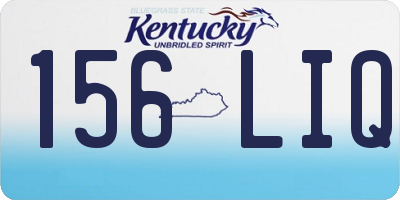 KY license plate 156LIQ