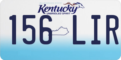 KY license plate 156LIR