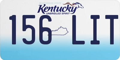 KY license plate 156LIT