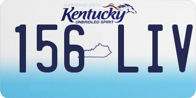 KY license plate 156LIV