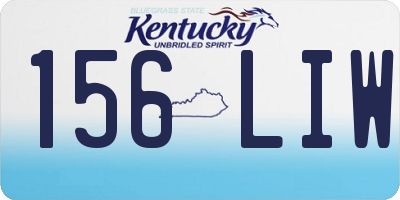 KY license plate 156LIW