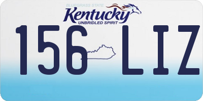 KY license plate 156LIZ
