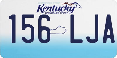KY license plate 156LJA