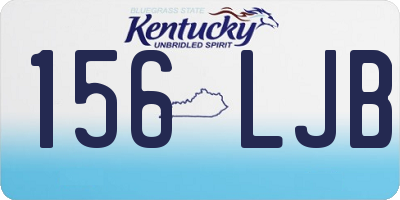 KY license plate 156LJB