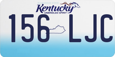 KY license plate 156LJC